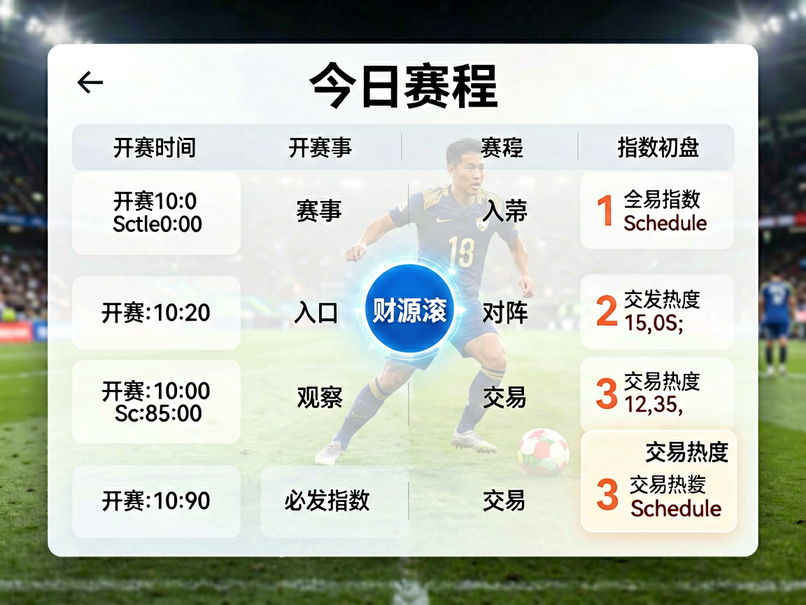 足球赛程安排表与时间轴展示